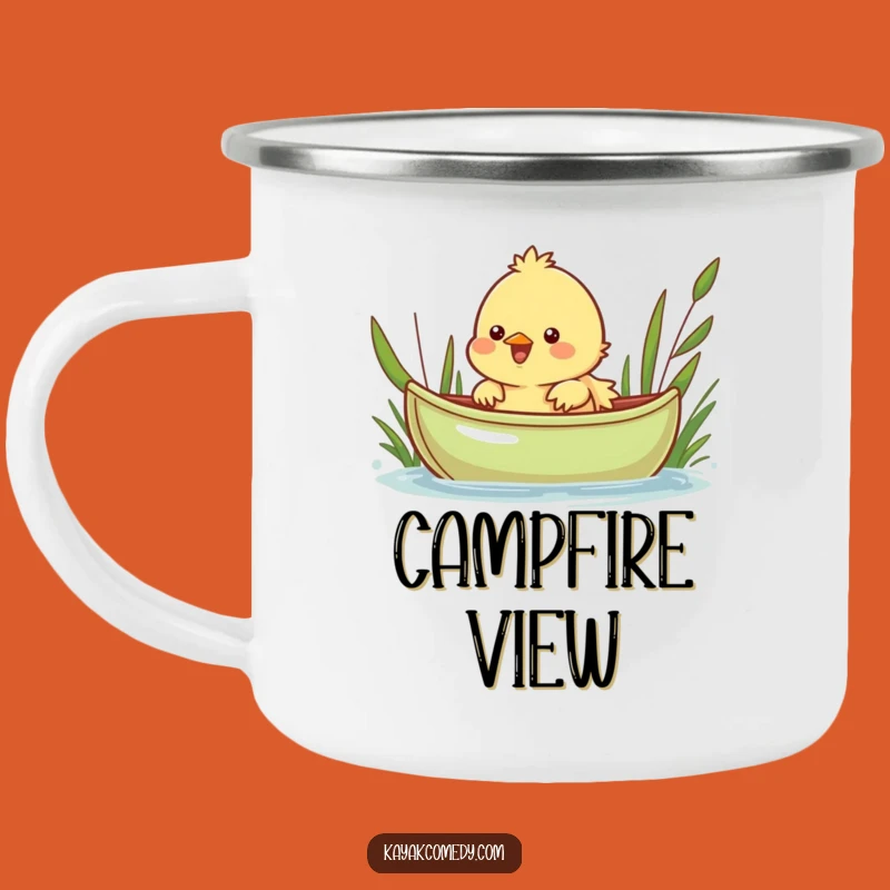 Funny Chick Camp Kayak Mug: Enjoy Your Brews with This Cheerful Bird