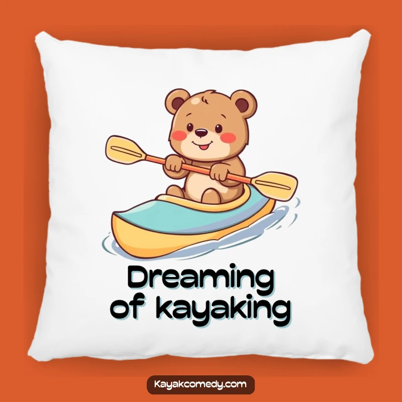 Funny Bear Cub Kayak Pillow: Cozy Comfort with a Splash of Adventure