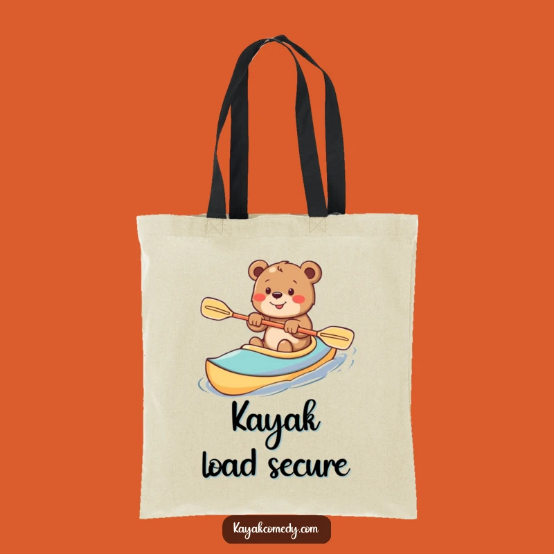 Funny Bear Cub Kayak Tote Bag: Carry Your Gear and Your Grins with Style